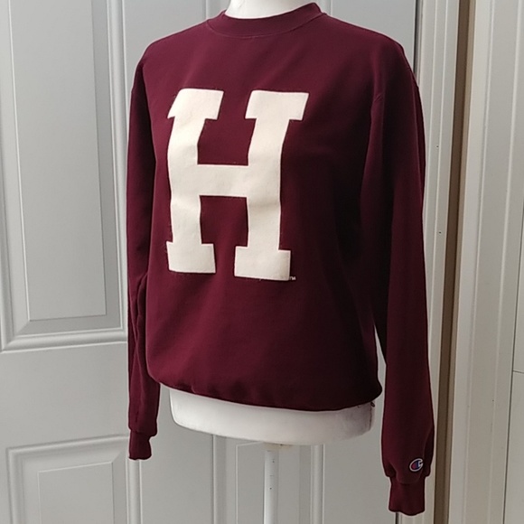 Champion Sweaters - Letter "H" Champion Maroon Sweater Crewneck
